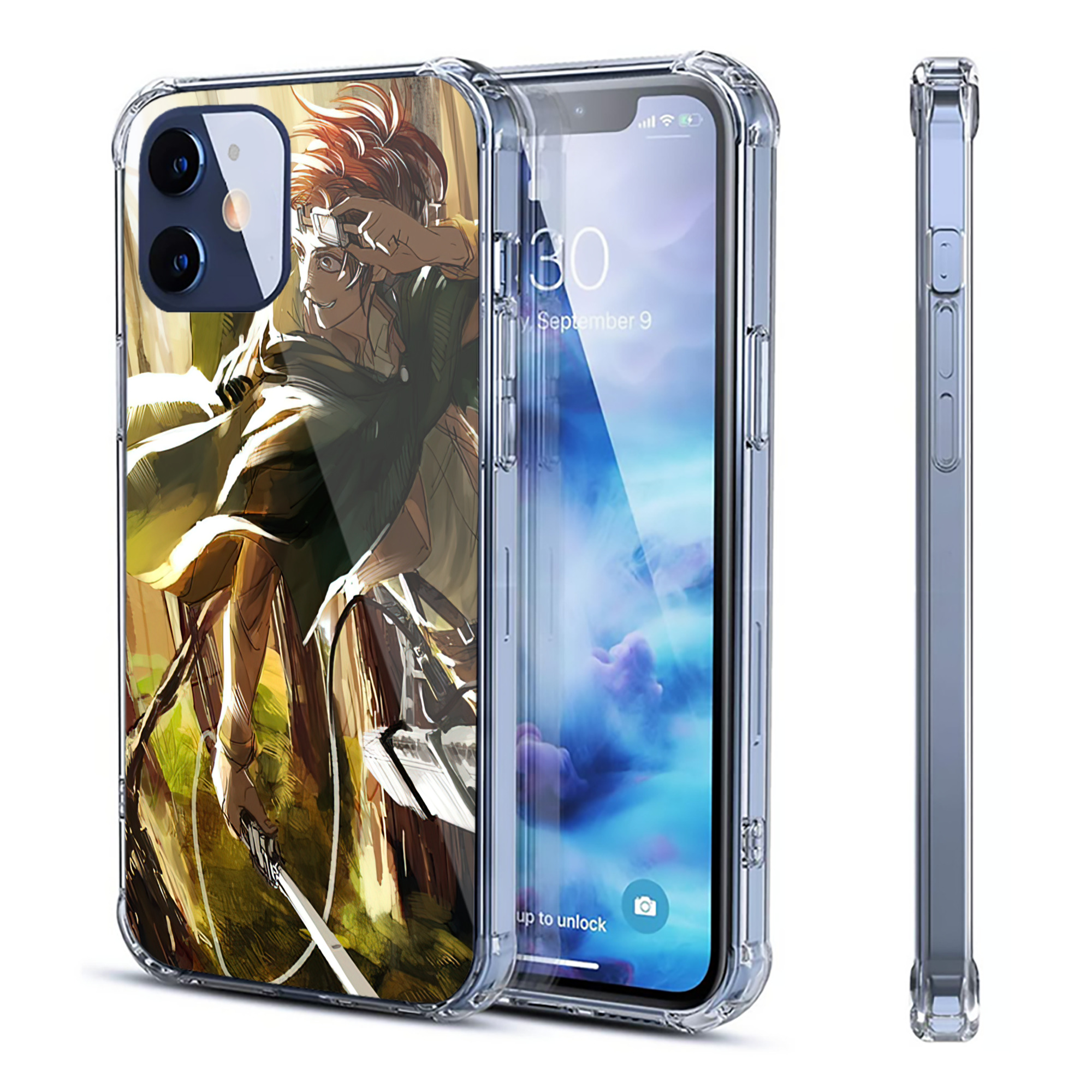 （画像用） 進撃の巨人 Attack on Titan 【iPhone 12シリーズ対応】透明スマホケース（クリアソフトケース）